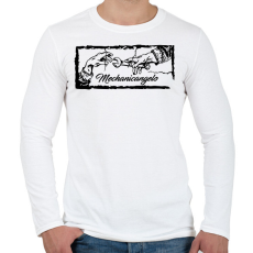 PRINTFASHION Mechanicangelo - Férfi hosszú ujjú póló - Fehér