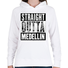 PRINTFASHION Medellin - Női kapucnis pulóver - Fehér női pulóver, kardigán