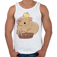 PRINTFASHION Medencéző Capybara - Férfi atléta - Fehér atléta, trikó