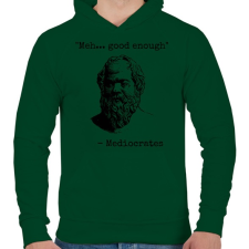 PRINTFASHION Mediocrates - Férfi kapucnis pulóver - Sötétzöld férfi pulóver, kardigán