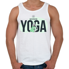 PRINTFASHION Meditációs jóga - Férfi atléta - Fehér atléta, trikó
