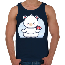 PRINTFASHION Meditáló jegesmedve - Férfi atléta - Sötétkék