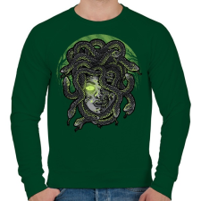 PRINTFASHION Medúza - Férfi pulóver - Sötétzöld férfi pulóver, kardigán