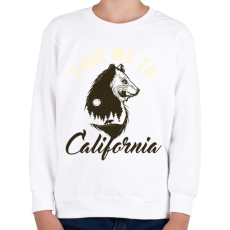 PRINTFASHION Medve 02 - Take me to California - Gyerek pulóver - Fehér