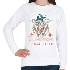 PRINTFASHION Medve 04 - California Gangsters - Női pulóver - Fehér női pulóver, kardigán