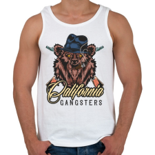 PRINTFASHION Medve 06 - California Gangsters - Férfi atléta - Fehér atléta, trikó