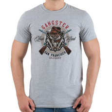 PRINTFASHION Medve 07 - San Francisco Gangster - Férfi póló - Sport szürke