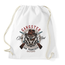 PRINTFASHION Medve 07 - San Francisco Gangster - Sportzsák, Tornazsák - Fehér tornazsák