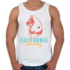 PRINTFASHION Medve - California Dreaming - Férfi atléta - Fehér