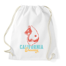 PRINTFASHION Medve - California Dreaming - Sportzsák, Tornazsák - Fehér tornazsák