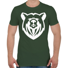 PRINTFASHION Medve  - Férfi póló - Katonazöld