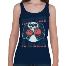 PRINTFASHION Medve - harcolj mint egy medve - Női atléta - Sötétkék női trikó