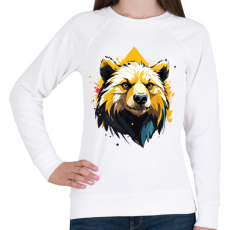PRINTFASHION Medve - Női pulóver - Fehér
