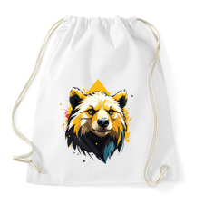 PRINTFASHION Medve - Sportzsák, Tornazsák - Fehér tornazsák