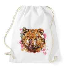 PRINTFASHION Medve - Sportzsák, Tornazsák - Fehér tornazsák