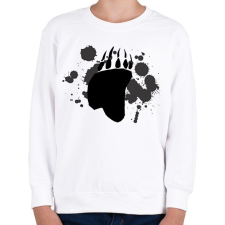 PRINTFASHION medve talp - Gyerek pulóver - Fehér gyerek pulóver, kardigán