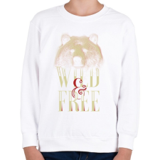PRINTFASHION Medve vad és szabad - Gyerek pulóver - Fehér gyerek pulóver, kardigán