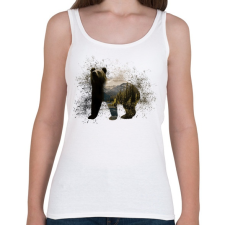 PRINTFASHION medvében az erdő - Női atléta - Fehér női trikó