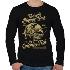 PRINTFASHION Még egy fogás - Férfi hosszú ujjú póló - Fekete férfi póló