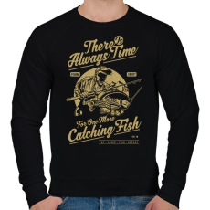 PRINTFASHION Még egy fogás - Férfi pulóver - Fekete