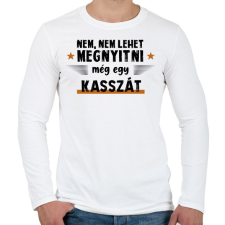 PRINTFASHION Még egy kassza - Férfi hosszú ujjú póló - Fehér férfi póló