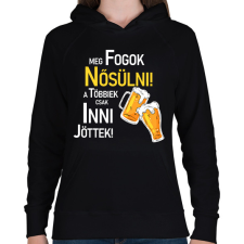 PRINTFASHION Meg fogok nősülni - Női kapucnis pulóver - Fekete női pulóver, kardigán