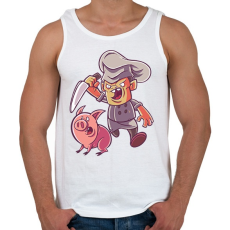 PRINTFASHION Meg ne fogd a malac.. - Férfi atléta - Fehér