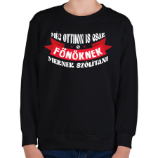 PRINTFASHION Még otthon is - Gyerek pulóver - Fekete gyerek pulóver, kardigán