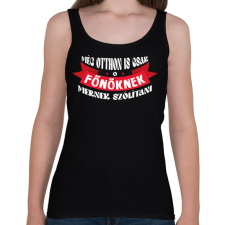 PRINTFASHION Még otthon is - Női atléta - Fekete női trikó