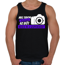 PRINTFASHION Meg tudom állítani az időt - Férfi atléta - Fekete atléta, trikó