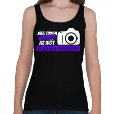 PRINTFASHION Meg tudom állítani az időt - Női atléta - Fekete női trikó
