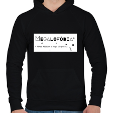 PRINTFASHION Megalofóbia - Férfi kapucnis pulóver - Fekete női pulóver, kardigán
