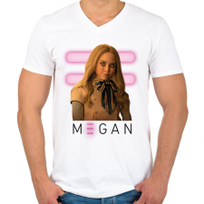 PRINTFASHION Megan baba - Férfi V-nyakú póló - Fehér férfi pulóver, kardigán