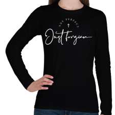 PRINTFASHION Megbocsát - Női hosszú ujjú póló - Fekete női póló