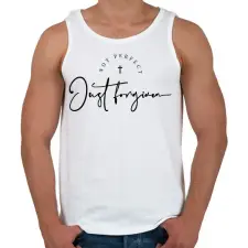 PRINTFASHION Megbocsátás - Férfi atléta - Fehér atléta, trikó