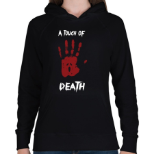 PRINTFASHION Megérint a halál - Női kapucnis pulóver - Fekete női pulóver, kardigán