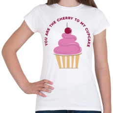 PRINTFASHION Meggyes muffin - Női póló - Fehér