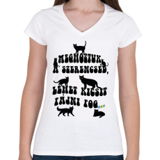 PRINTFASHION Meghoztuk a szerencséd - Női V-nyakú póló - Fehér