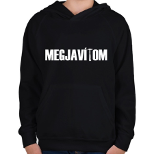 PRINTFASHION Megjavítom - Gyerek kapucnis pulóver - Fekete gyerek pulóver, kardigán