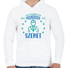 PRINTFASHION Megmentek pár szemet - Férfi kapucnis pulóver - Fehér férfi pulóver, kardigán