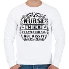 PRINTFASHION Megmentelek - Férfi pulóver - Fehér férfi pulóver, kardigán