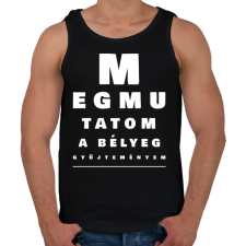 PRINTFASHION Megmutatom a bélyeggyújteményem - Férfi atléta - Fekete atléta, trikó