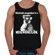 PRINTFASHION Megnősülök! - Férfi atléta - Fekete atléta, trikó