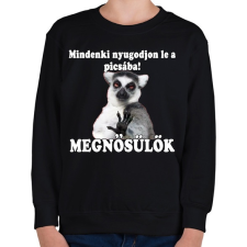 PRINTFASHION Megnősülök! - Gyerek pulóver - Fekete gyerek pulóver, kardigán