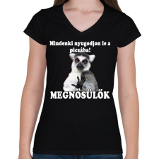 PRINTFASHION Megnősülök! - Női V-nyakú póló - Fekete női póló