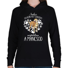 PRINTFASHION Megtaláltam a mancsod - Agár - Női kapucnis pulóver - Fekete női pulóver, kardigán
