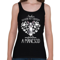 PRINTFASHION Megtaláltam a mancsod - Boston Terrier - Női atléta - Fekete