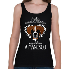 PRINTFASHION Megtaláltam a mancsod - Boxer - Női atléta - Fekete