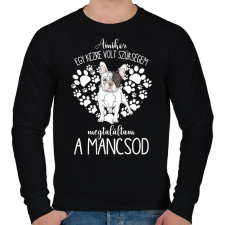 PRINTFASHION Megtaláltam a mancsod - Francia Bulldog - Férfi pulóver - Fekete férfi pulóver, kardigán