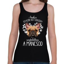 PRINTFASHION Megtaláltam a mancsod - French Bulldog - Női atléta - Fekete női trikó